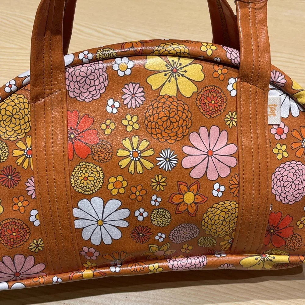 NWT Retro Hippy Floral Tote Bag - Picture 2 of 6